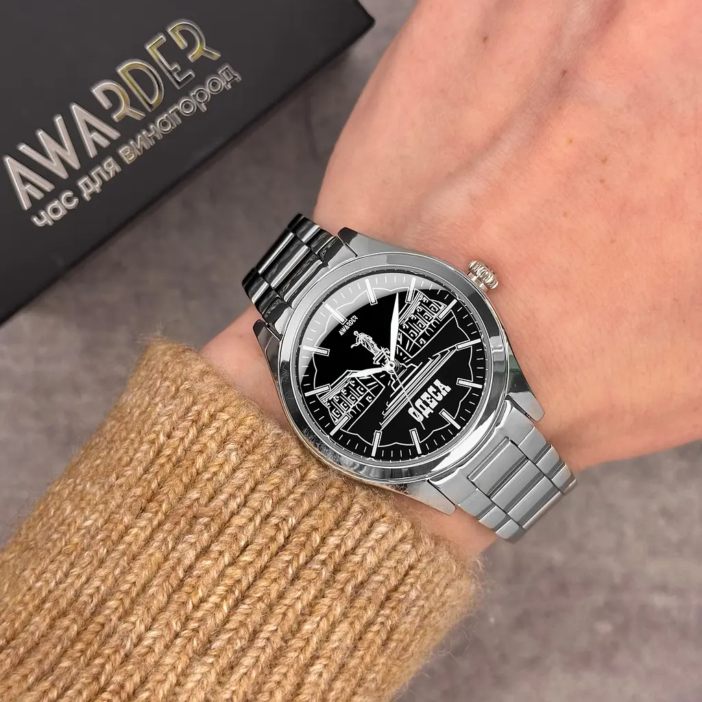 Жіночий наручний годинник 035 Одеса I Silver-Black Awarder acs0031936 - фото 3