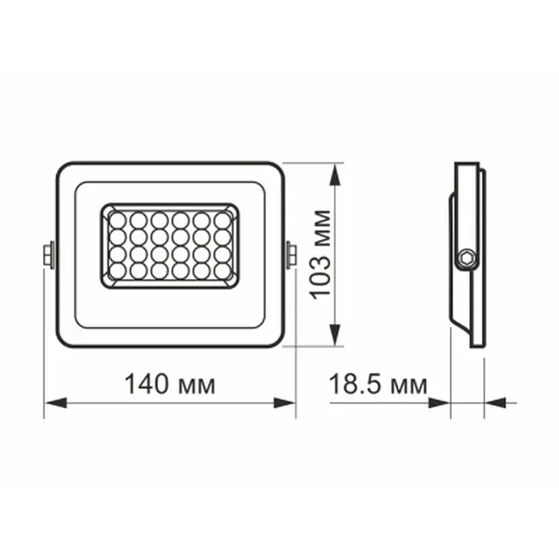 Прожектор Videx LED 20W 5000K 220V (VL-F2e-205W) - фото 4