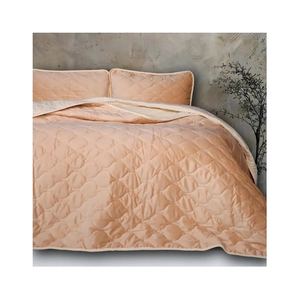 Покривало MirSon №5050 Velor charm Beige 200х220 см (2200008376796) - фото 6