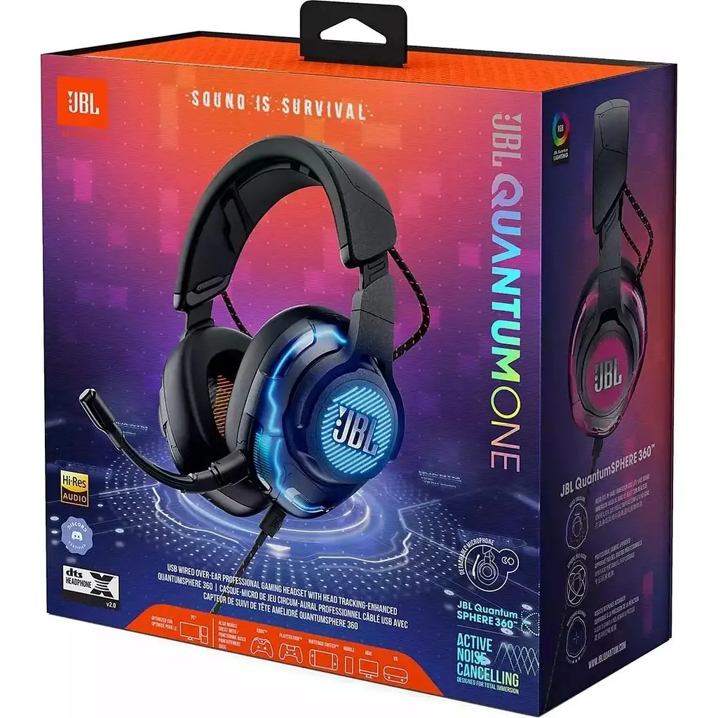 Дротові навушники JBL Quantum One (JBLQuantumONEBLK) повнорозмірні чорні - фото 4