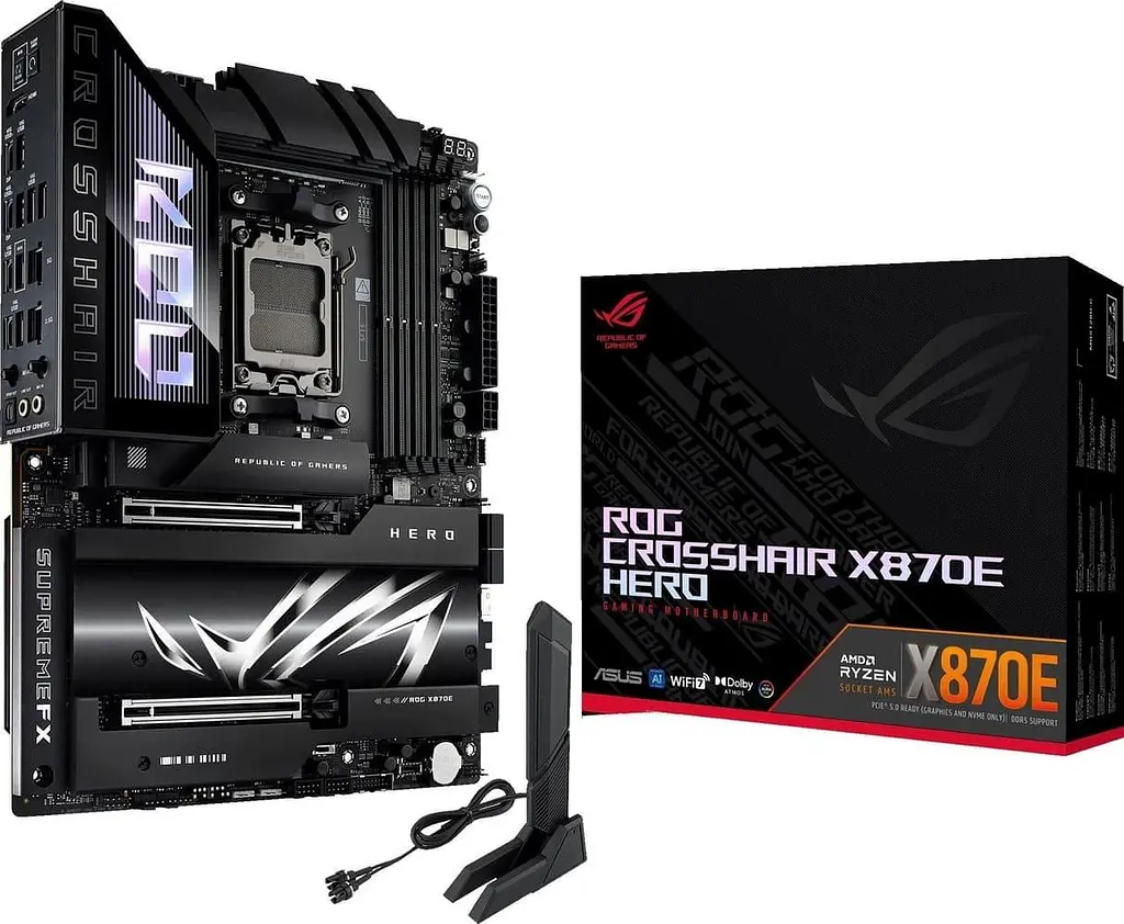 Материнська плата ASUS ROG CROSSHAIR X870E HERO (ROG CROSSHAIR X870E HERO) (Socket AM5, AMD X870E, ATX) - фото 8