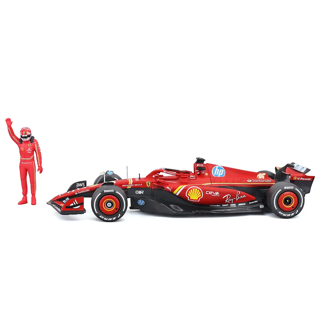 Автомодель з фігуркою Bburago Ferrari SF-24 (18-26823) - фото 3