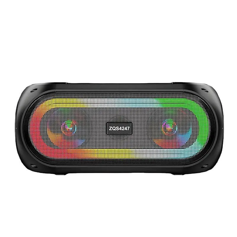 Портативна Bluetooth-колонка з радіомікрофоном і RGB-підсвіткою, ZQS4247 бездротова акустична система з TWS-режимом - фото 2