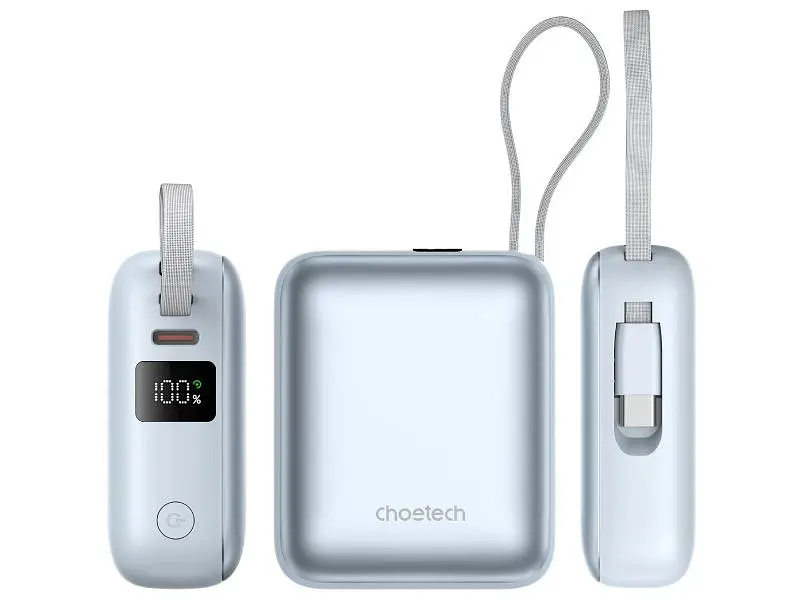 Зовнішній акумулятор (Power Bank) Choetech B832 10000mAh 35W Light Blue (B832-LBE) - фото 5
