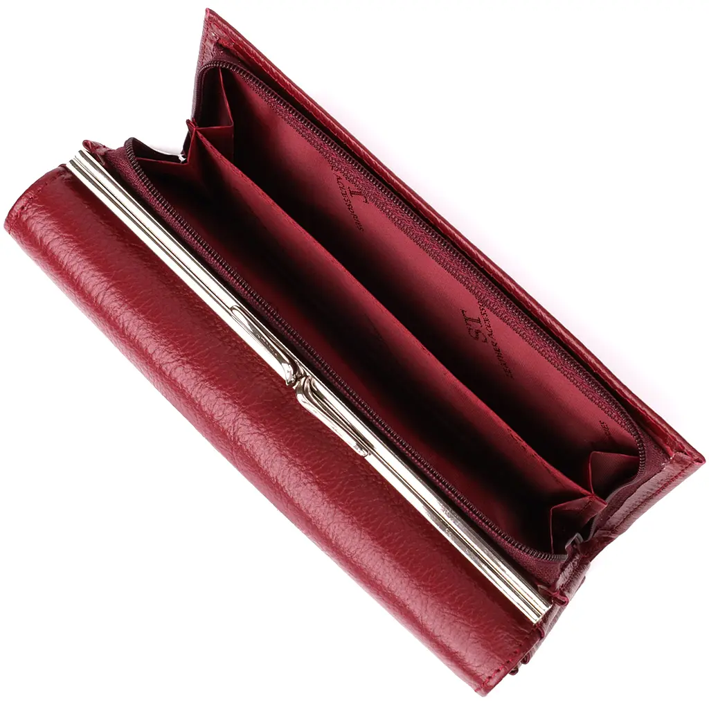 Жіночий гаманець на магнітах із натуральної шкіри ST Leather 19х9.5х3 см acs0029668 - фото 9