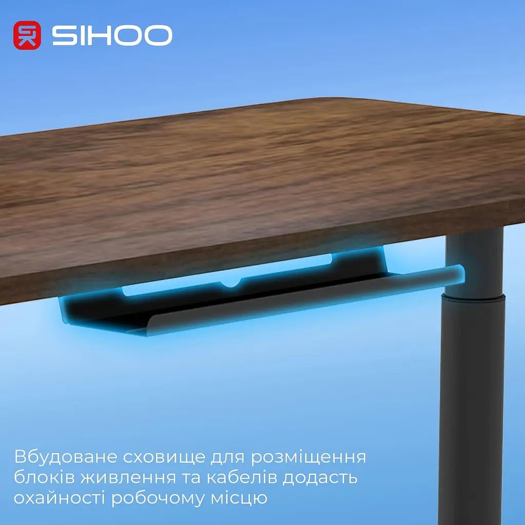 Геймерский стол Sihoo D05 Walnut Black (D05-104/D05-107) - фото 12