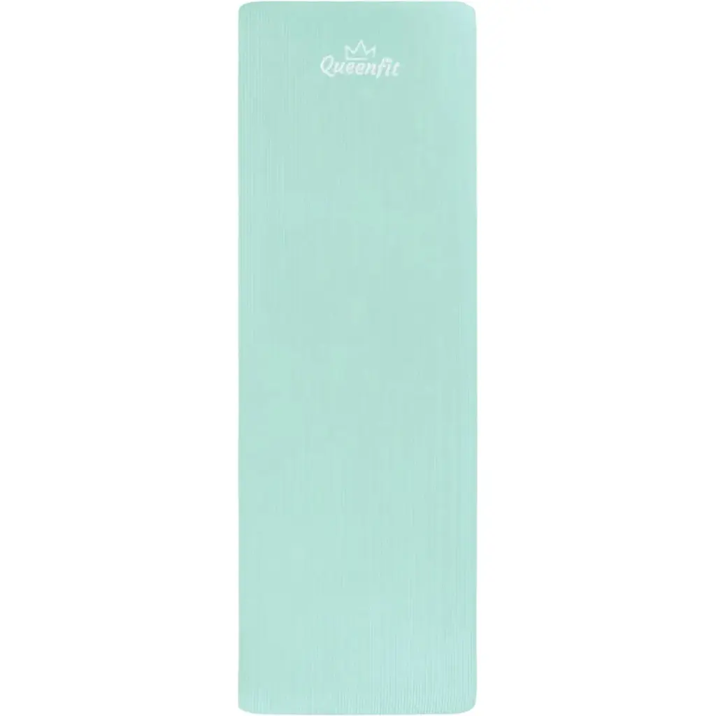Коврик для фитнеса и йоги Queenfit NBR 1.5 см бирюзовый - фото 2