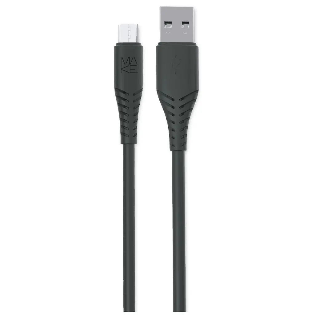 Кабель Make USB to MicroUSB PVC 2.4 A 1 м Black - фото 2