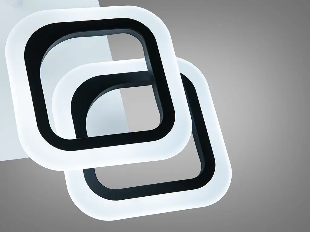 Потолочная LED люстра с пультом, димером, 120W, черная - фото 4