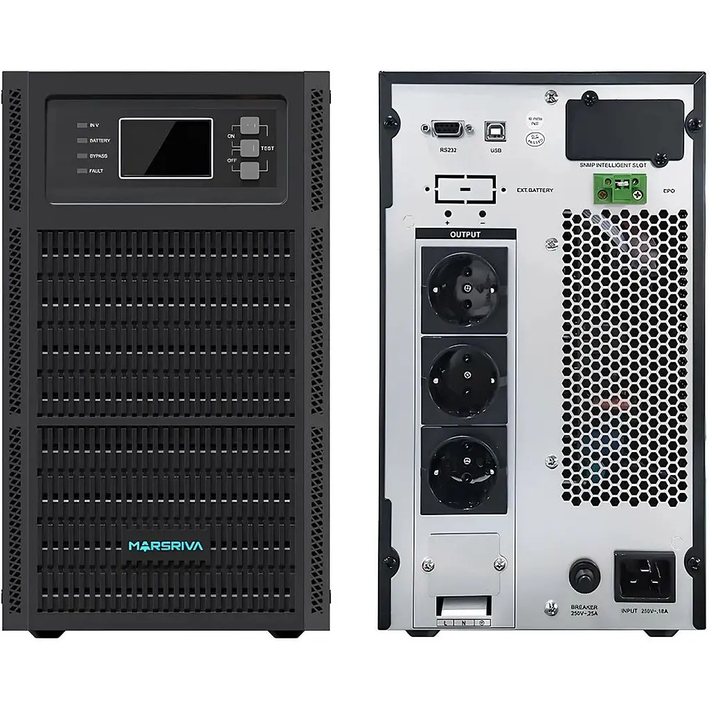 ДБЖ Marsriva MR-US3K 3кВА/3кВт Smart Online UPS 3kVA 6х12V/9Ah - фото 3
