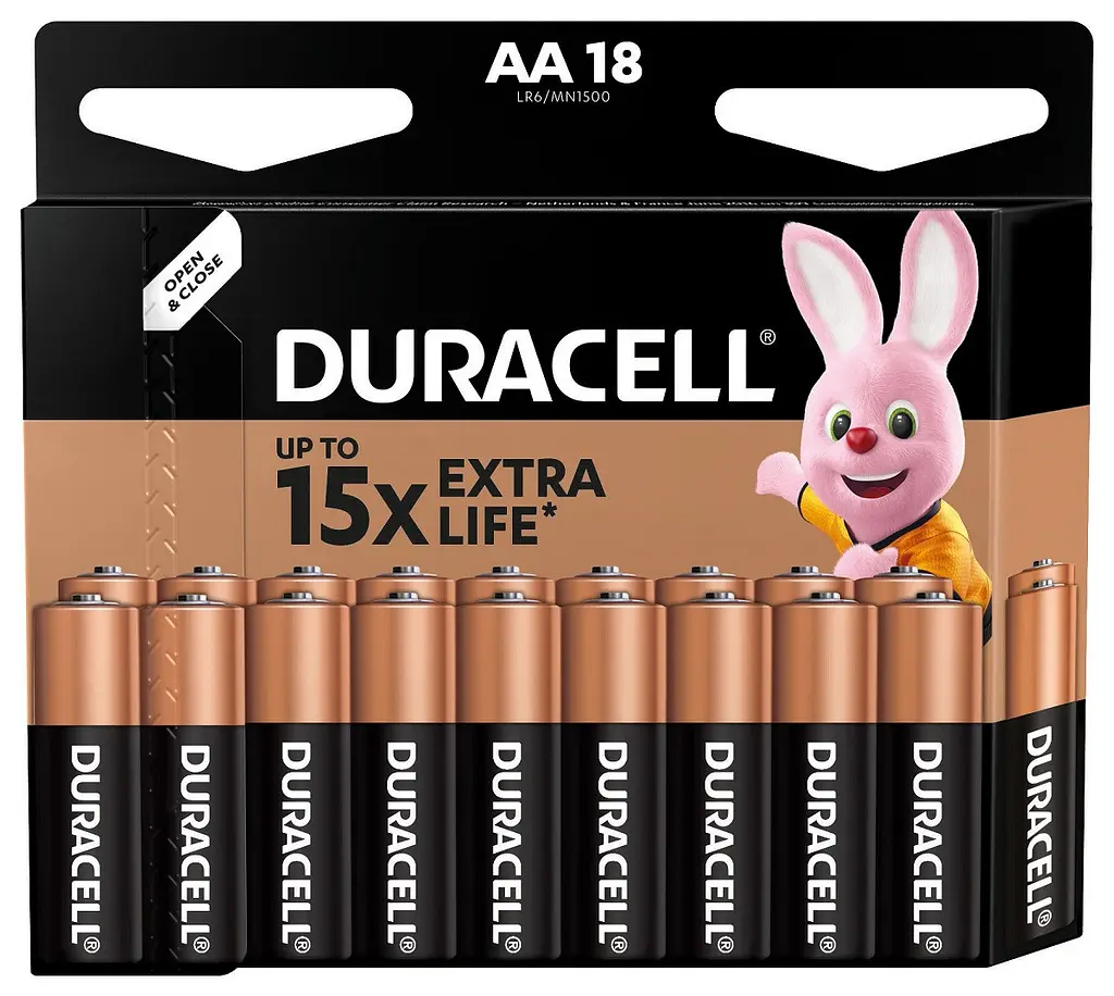 Лужні батарейки Duracell AA, 18 шт. (6409645) - фото 6