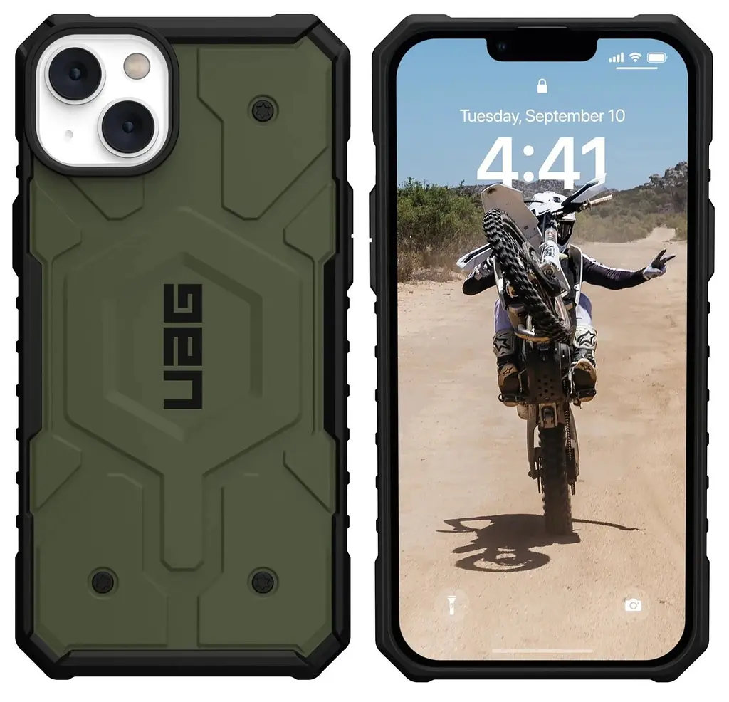 Чохол протиударний UAG Pathfinder MagSafe (Original) 114053117272 для iPhone 14 Plus/15 Plus (6.7") Olive - фото 8