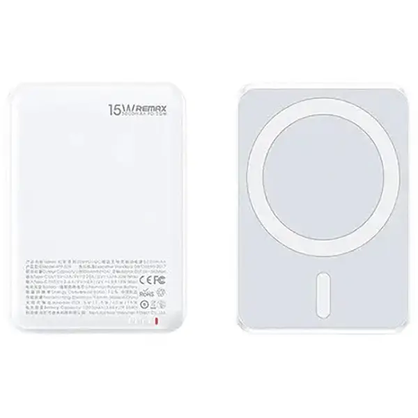 Павербанк Remax RPP-65 10000 мАг до 20 Вт USB-C MagSafe PD QC Білий (1246) - фото 2