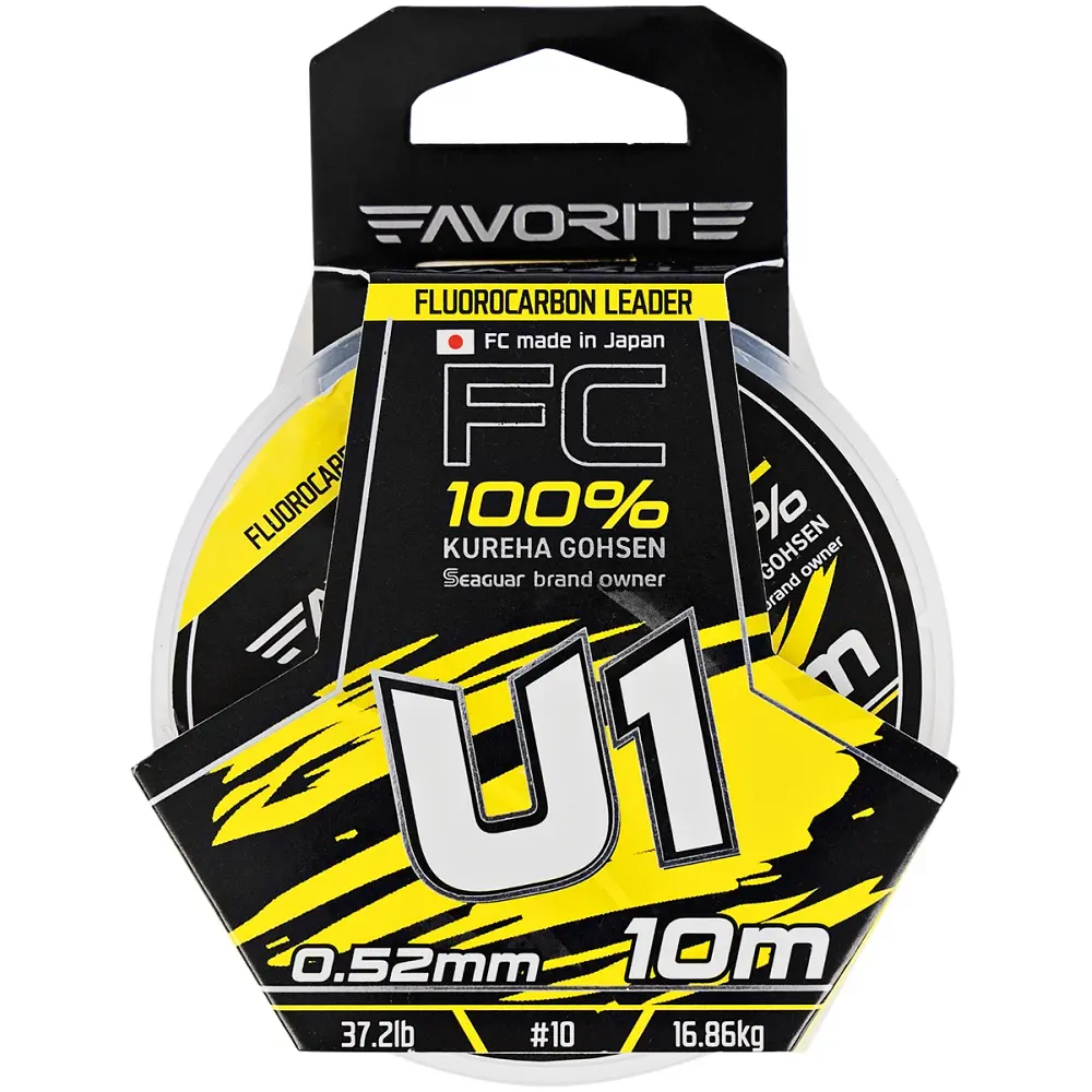 Флюорокарбон Favorite U1 FC 10 м 10/0.52 мм 37.2 lb/16.86 кг - фото 2