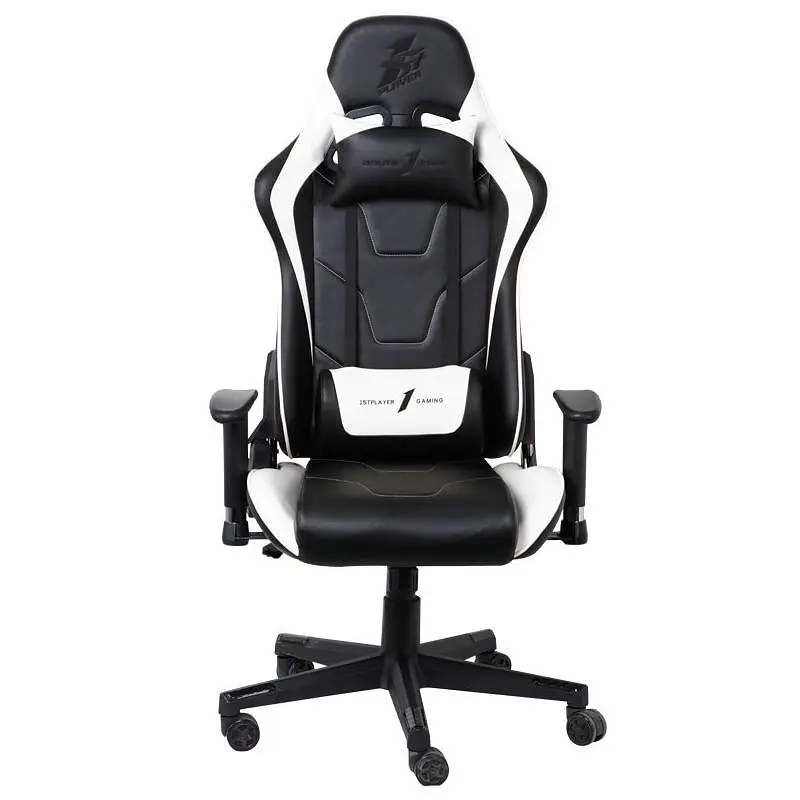 Ігрове крісло 1stPlayer FK2 Black White (FK2-BKWH)