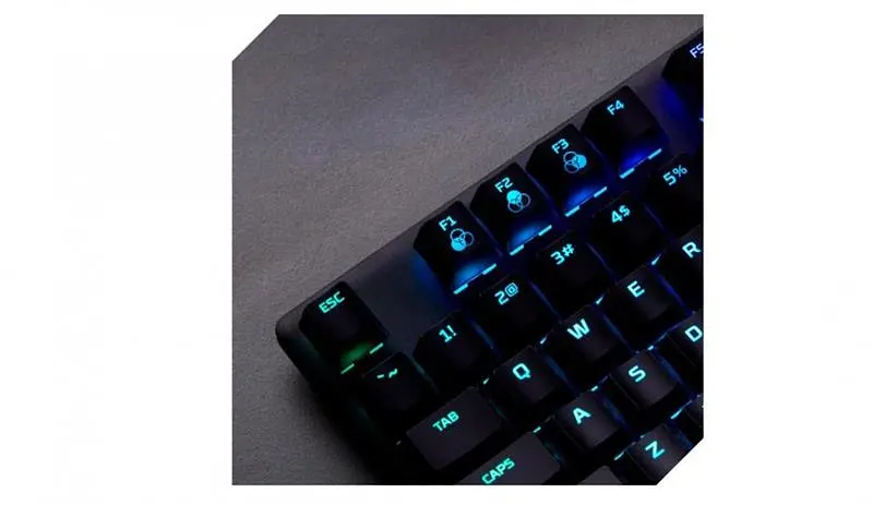 Клавіатура HyperX Alloy Origins Red RGB PBT ENG/RU Black (639N3AA) - фото 7