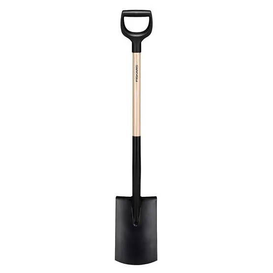 Лопата пряма з дерев'яною ручкою Fiskars Solid™ (1066722)