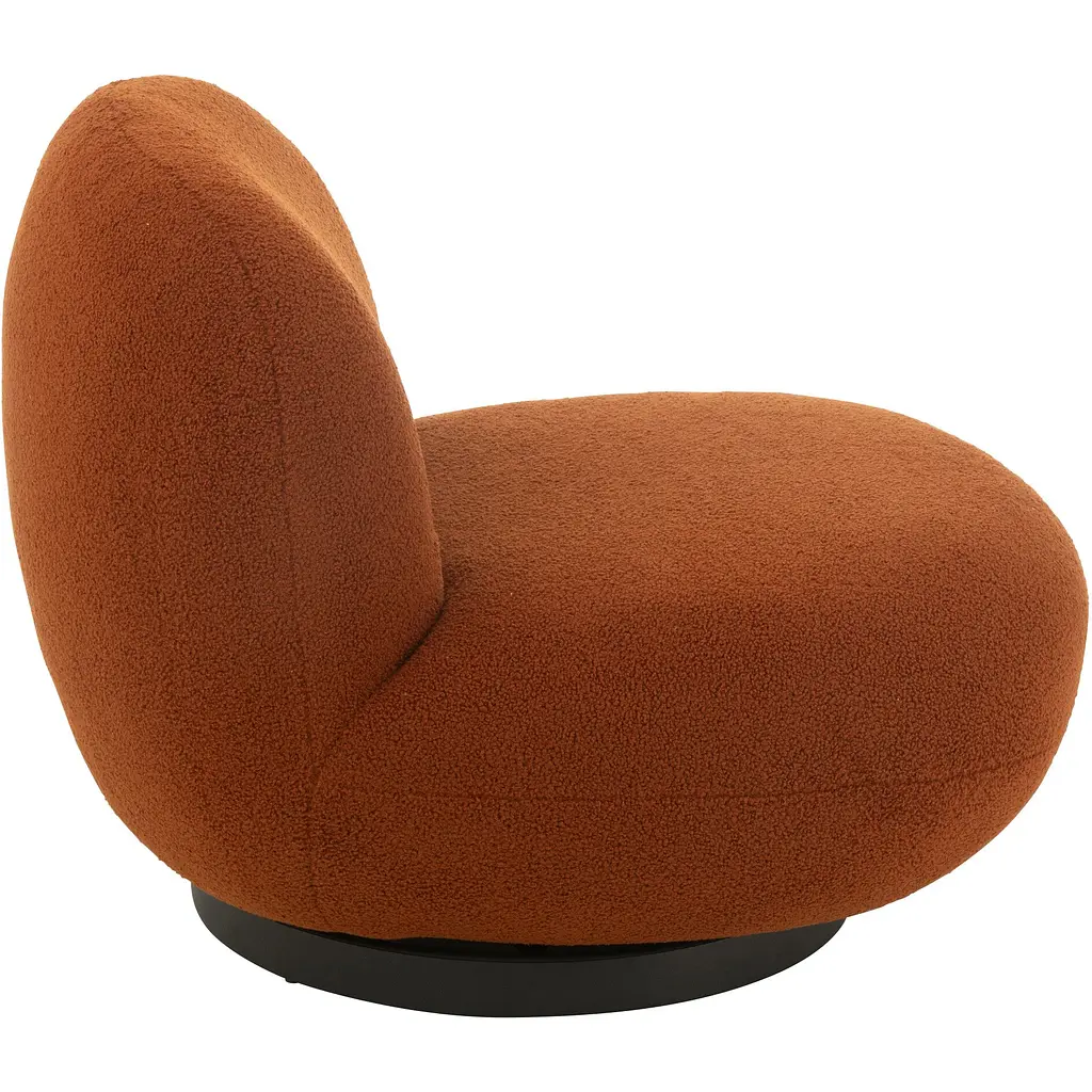 Кресло-лаунж J-line из ткани букле оранжевое (46040) - фото 2