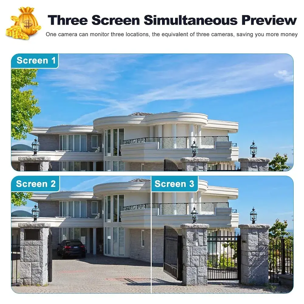 Камера XPRO на 3 линзы с Wi-Fi и солнечной панелью SD 39 (44563-_1065) - фото 3