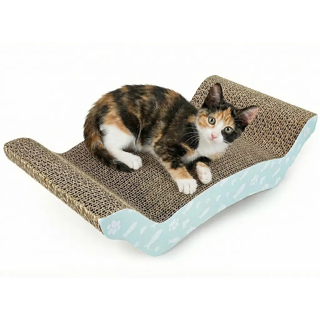 Happet Картонна кігтеточка "ZAZU"+Котяча м'ята, 43x10x22 см (DK05) - фото 3