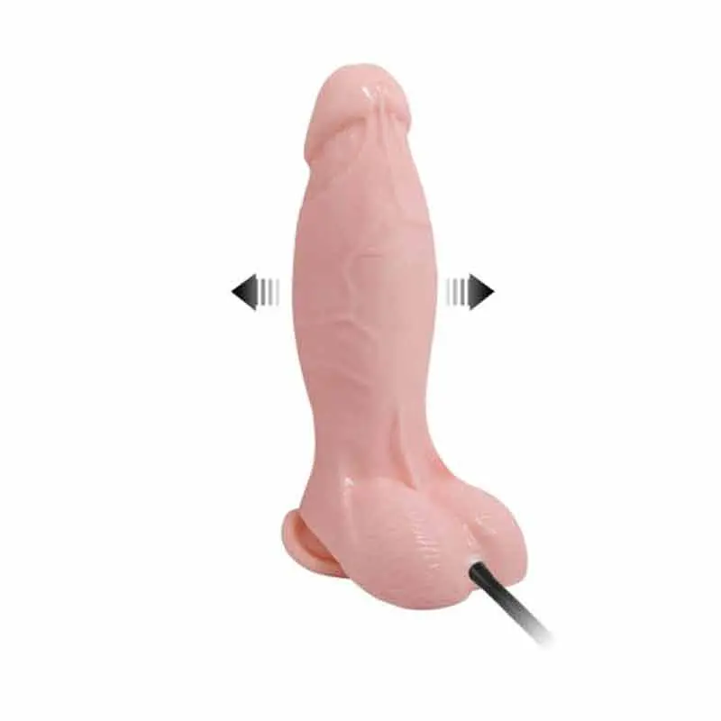 Фалос із функцією розширення Baile Inflatable Dildo Flesh, 19.3х4.3 см - фото 2