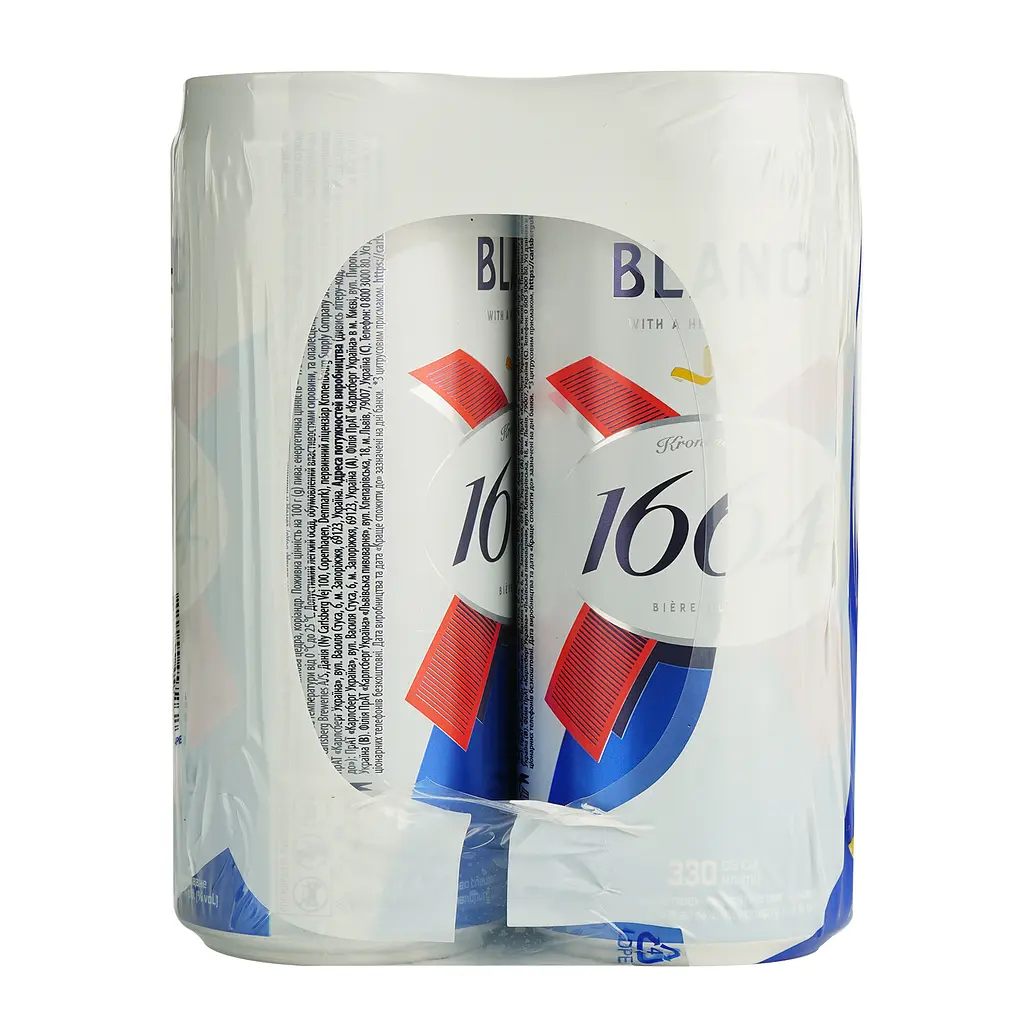 Набір пива Kronenbourg 1664 Blanc світле 4.8% з/б 1.32 л (4 шт. х 0.33 л) (796876) - фото 3