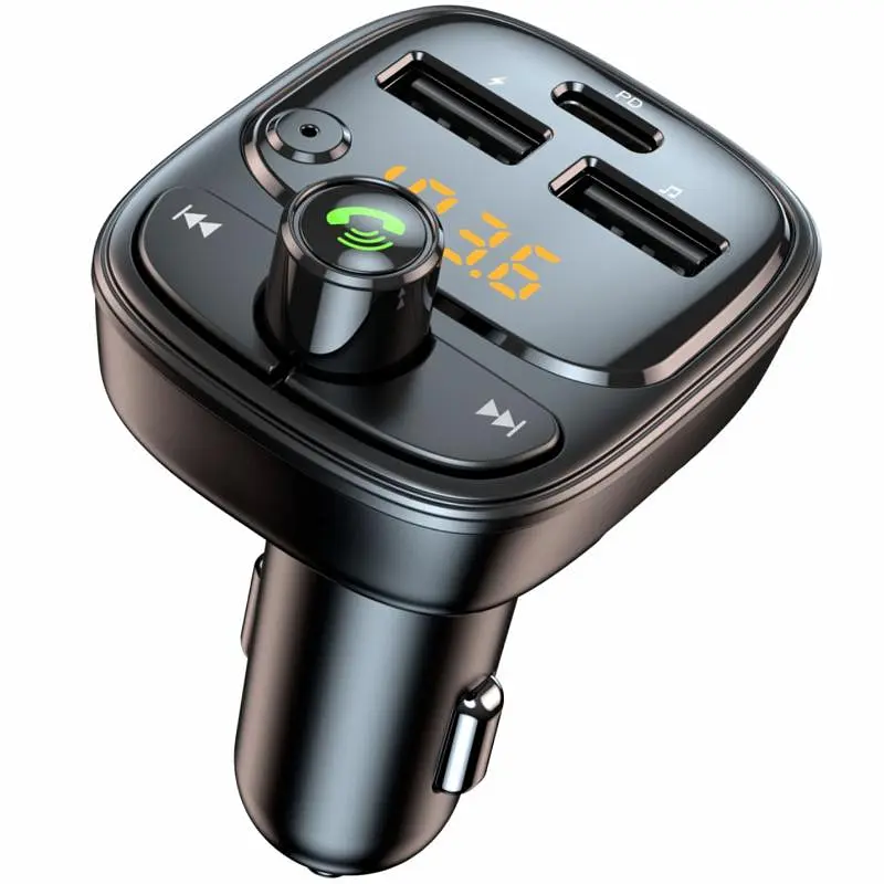 АЗП FM модулятор ACC-T02 PD30W (2USB-A/1C) Black Amaya teh0029942