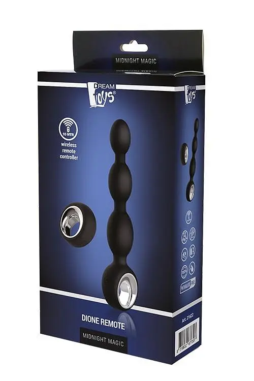 Анальна пробка Midnight Magic Dione Remote 21,8 см (чорний) - фото 5
