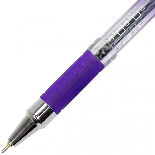 Ручка кулькова Radius I-pen 0,7мм фіолетова напівпрозорий корпус (12) (144) (1728) 0184 - фото 2