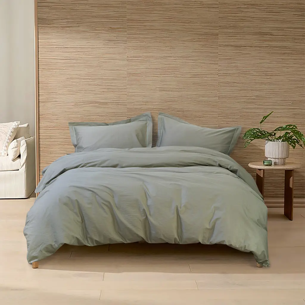 Постельное белье сатин Lotus Home - Dakota Modern хаки евро - фото 3