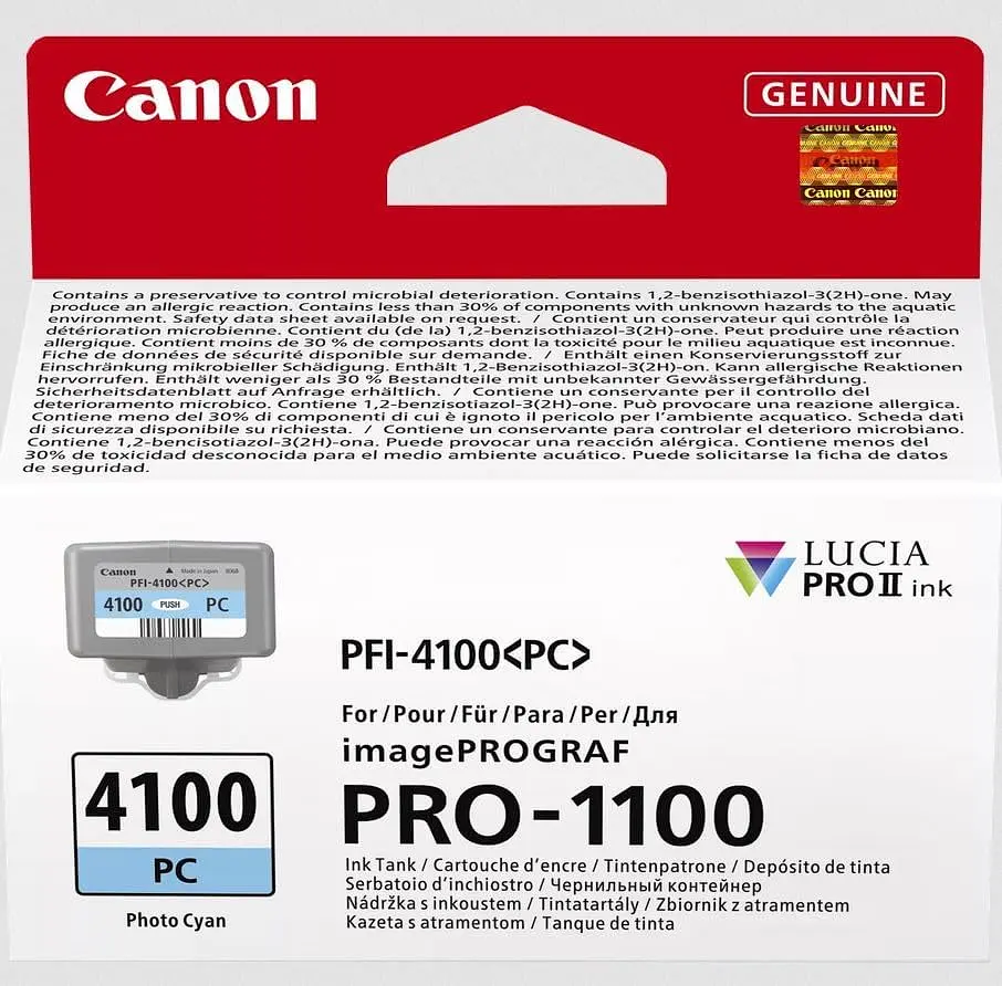 Картридж струменевий PFI-4100 imagePROGRAF PRO-1100 Photo Cyan Canon teh0015044 - фото 2