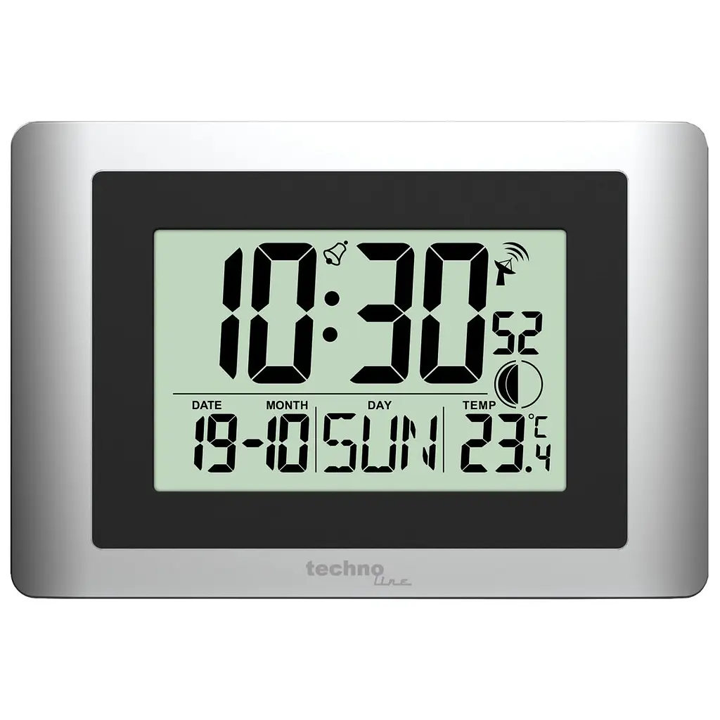 Годинник настінний Technoline WS8028 Silver/Black (WS8028) - фото 2