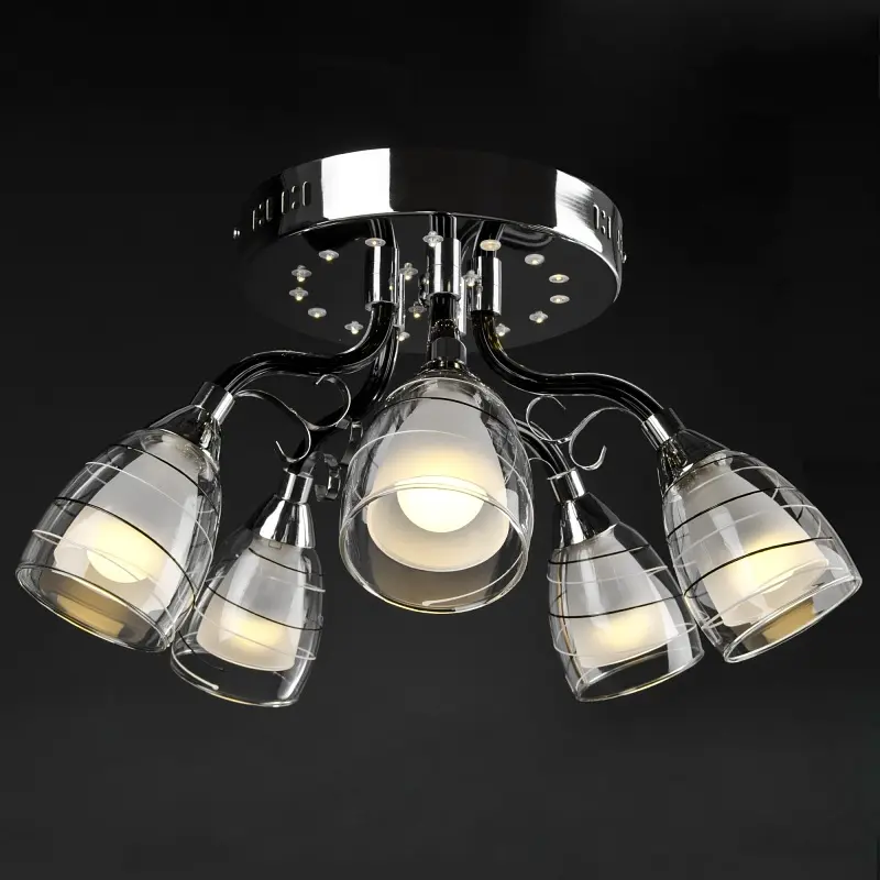 Люстра потолочная Brille с подсветкой LED E14 40W CH (LK-512S/5) - фото 2