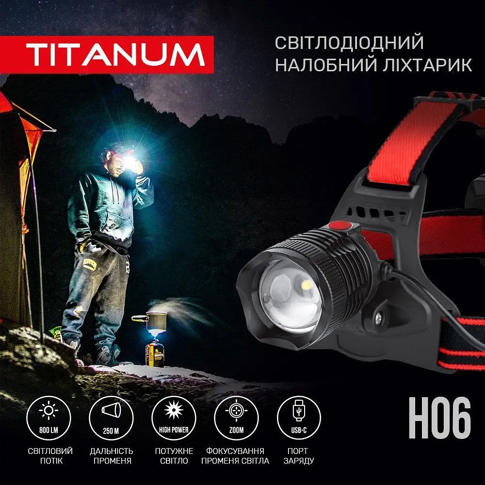 Налобний ліхтар Titanum TLF-H06 [152522] - фото 3