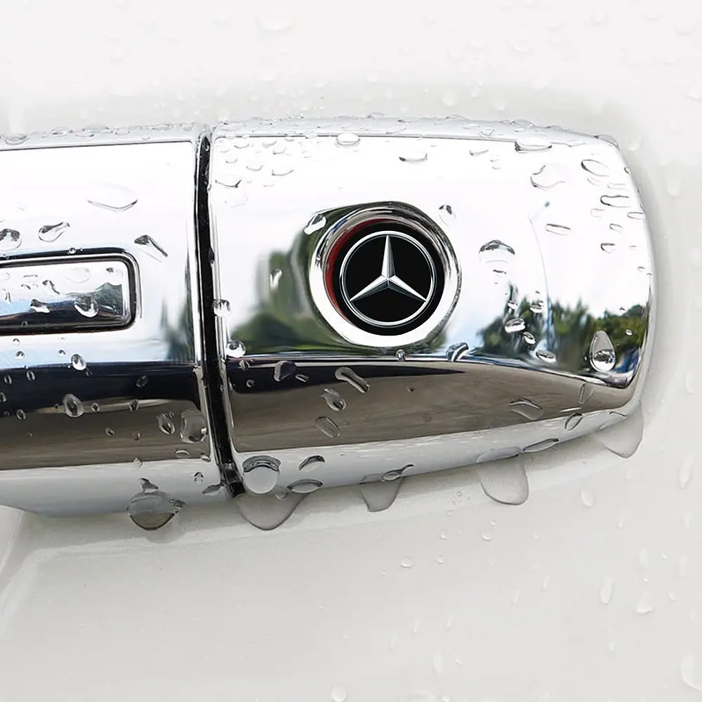 Наклейка з логотипом Mercedes-Benz для автоключів d=15 мм Пластикова об'ємна (Завод) - фото 4