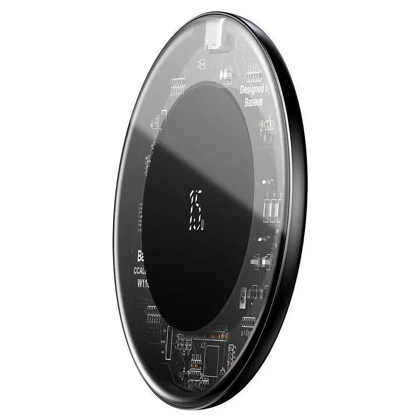 Бездротовий зарядний пристрій Baseus Simple Wireless 15W Charger Type-C Version Transparent [WXJK-BA02] [78281] - фото 4
