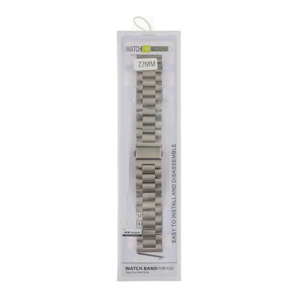 Ремінець Universal Stainless Steel 20 mm Samsung/Amazfit/Huawei Silver (34697_3342383) - фото 2