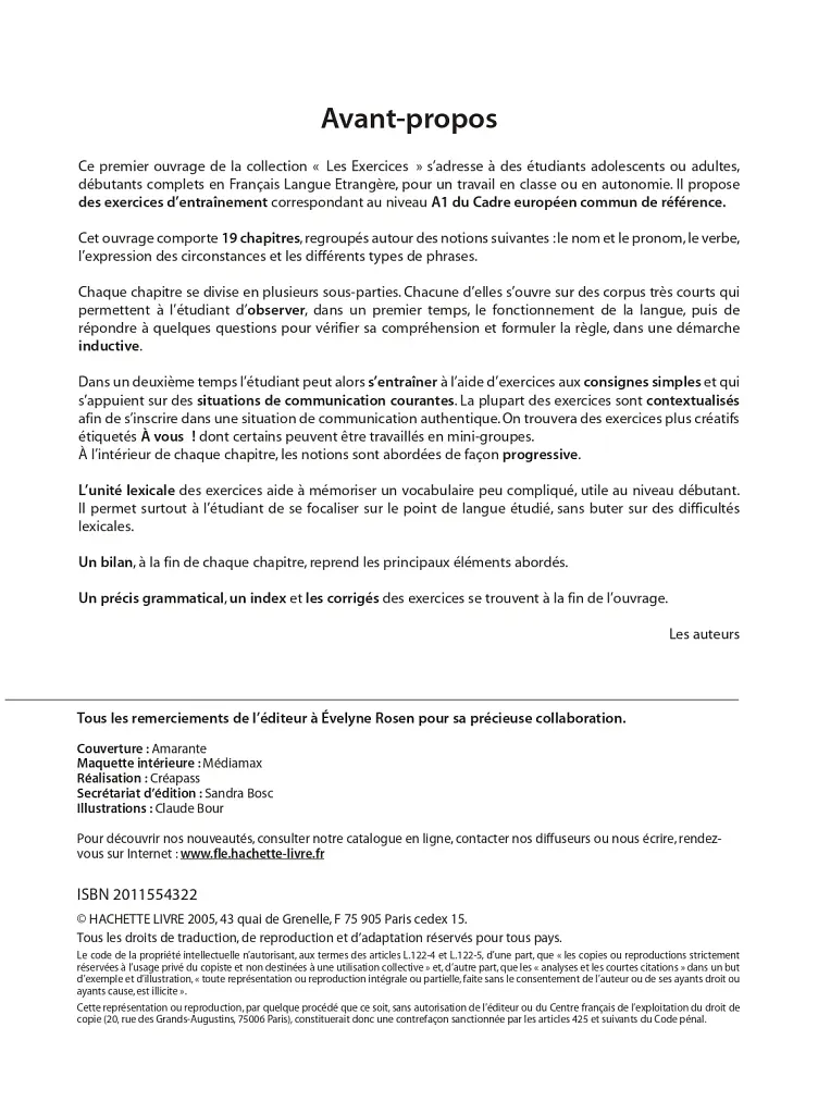 Les 500 Exercices de Grammaire. Livre + corrigés intégrés A1 - Джоель Боненфант - фото 2