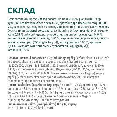Сухий корм для собак Optimeal гіпоалергенний для середніх і великих порід - лосось 12 кг (4820215364423) - фото 6