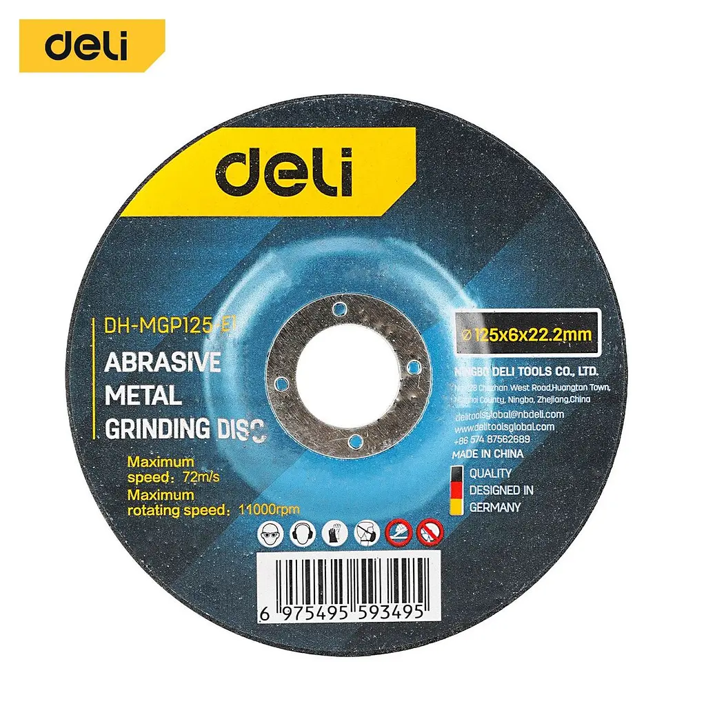Диск абразивний 125 х 6 х 22,2 мм 5 шт./уп. Deli DH-MGP125-E1 - фото 3