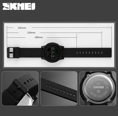 Годинник наручний з Bluetooth Skmei Innovation 1255 чорний - фото 3