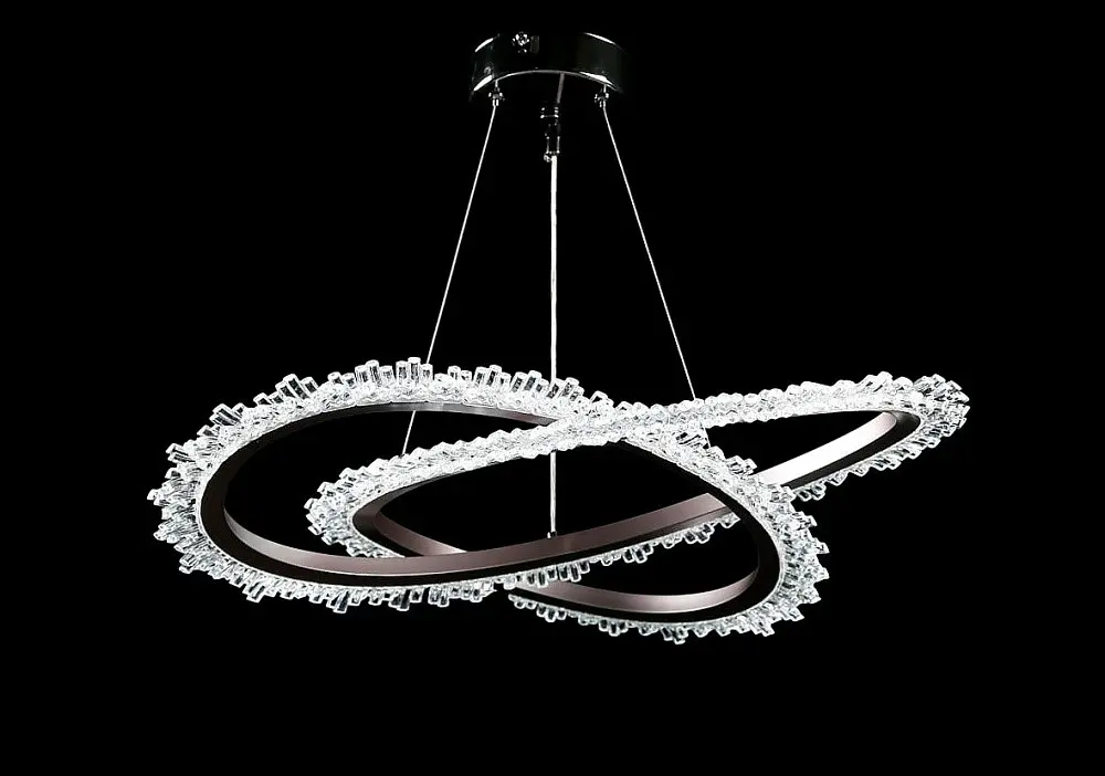 Люстра стельова LED Splendid Ray L145/1, 40W, хром/сірий, регулювання висоти 30-90 см, сучасний стиль для дому - фото 2