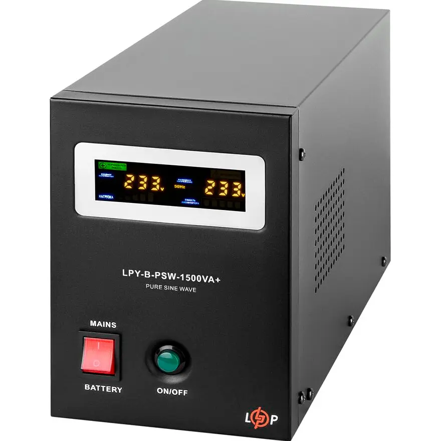 Джерело безперебійного живлення [ДБЖ] LogicPower LPY-B-PSW-1500VA + АКБ LPM-MG 12V-2 x 150Ah [19809] [110347] - фото 3