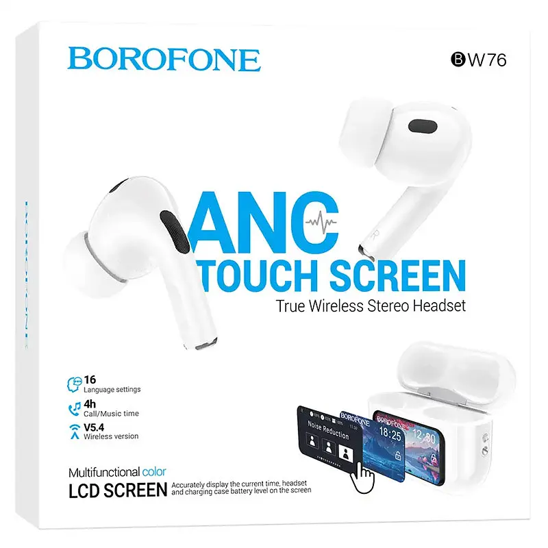 Беспроводные TWS наушники Borofone BW76 Brocade with Touch Screen and ANC - фото 6