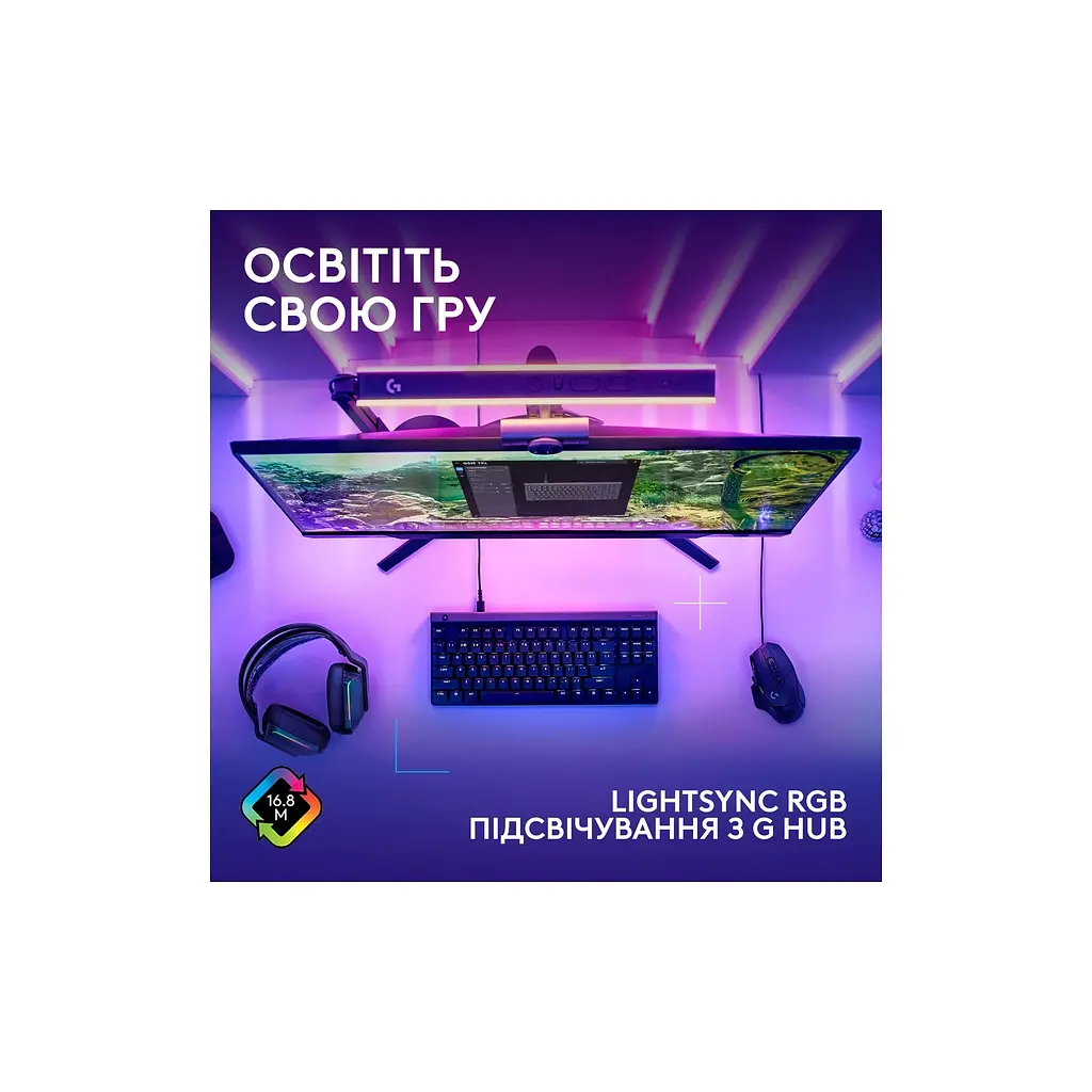 Клавіатура Logitech G515 TKL Cored GL Tactile RGB USB UA Black (920-014133) - фото 6