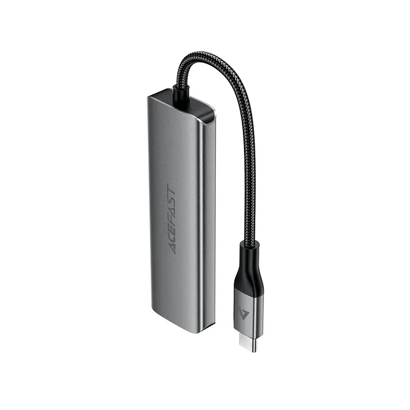 USB-хаб ACEFAST J15 USB-C 4-in-1 HUB металево-сірий - фото 3