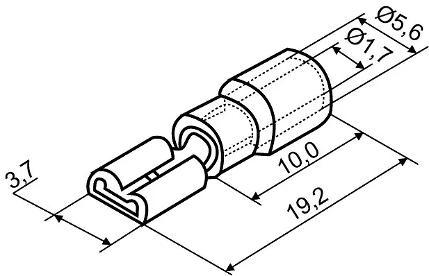 Конектори плоскі з ізоляцією FDD1,25-187 червоні 100 шт. АСКО-УКРЕМ (A0060020008) - фото 4