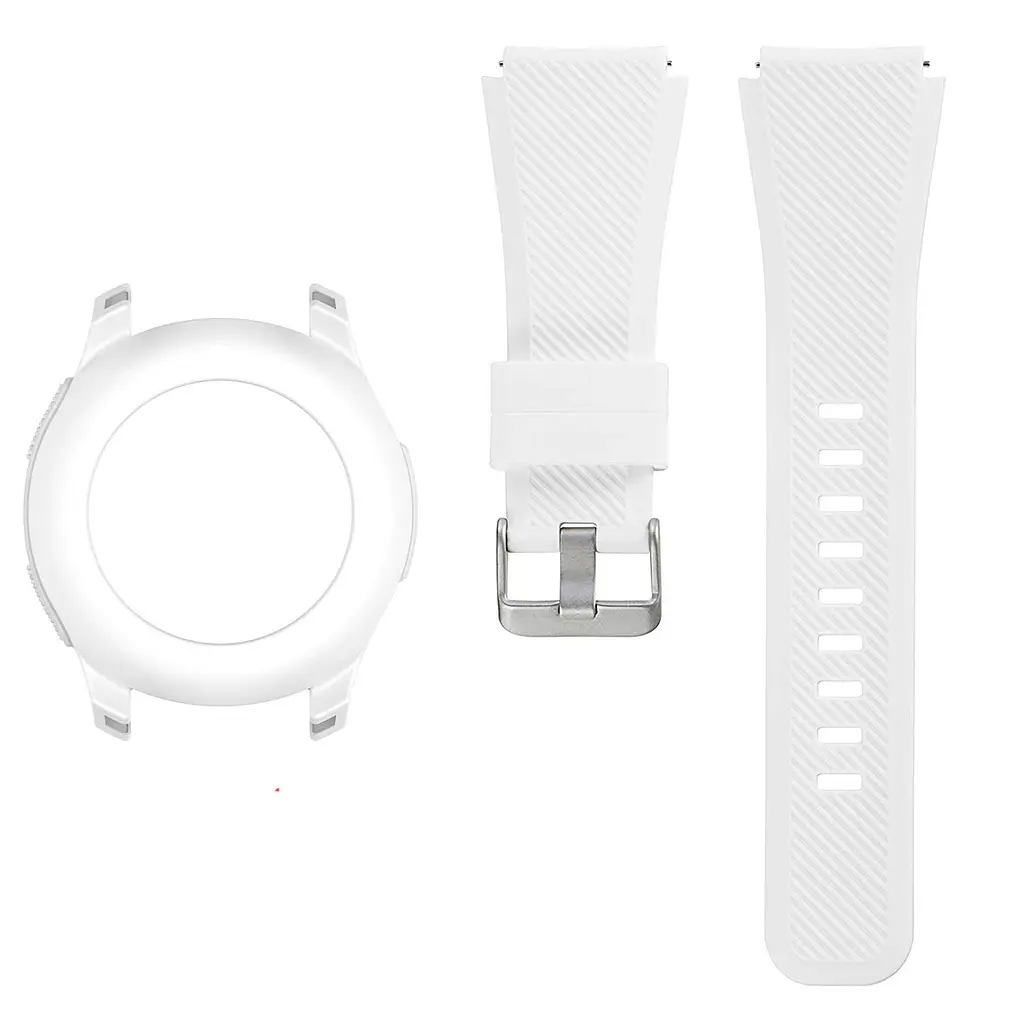 Комплект Watchbands: силиконовый ремешок белый + чехол белый для Samsung Galaxy 46mm (WBKW-46-146) - фото 2