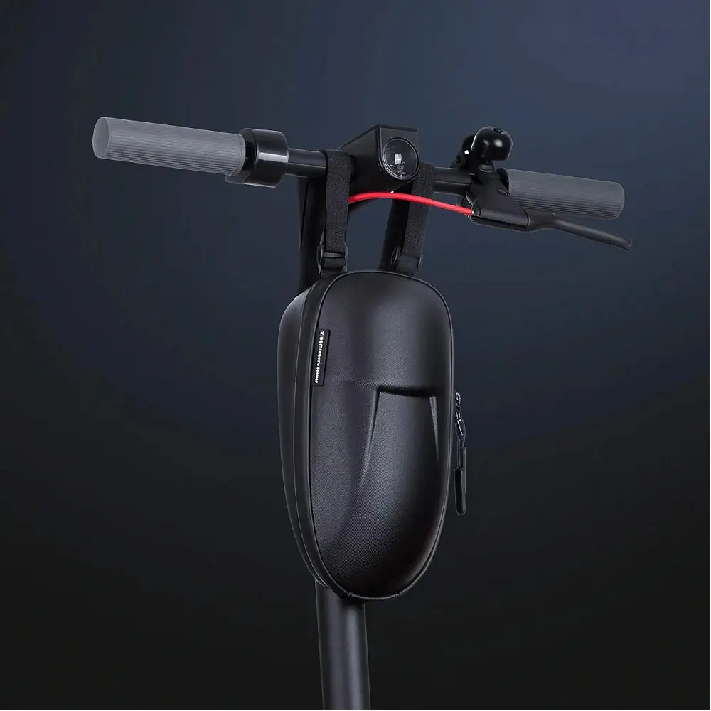 Сумка для самокату Xiaomi Electric Scooter Storage Bag Black PU EVA жорсткий корпус багатосекційне кріплення на кермо - фото 3
