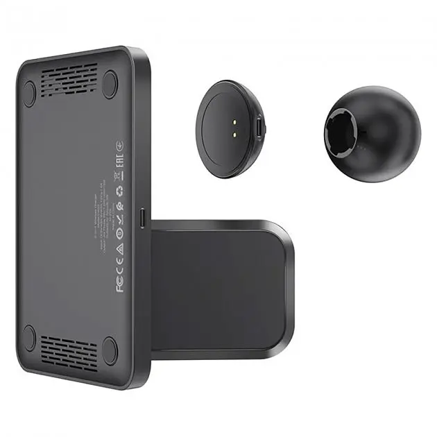 Бездротовий зарядний пристрій Hoco Wisdom 3-in-1 Wireless Fast Charger CW33 Black [62740] - фото 5